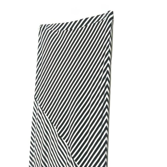 Cha Cha Vente Plus Size 2X Maxi Skirt Womens Black White Striped Asymmetric - Picture 5 of 8